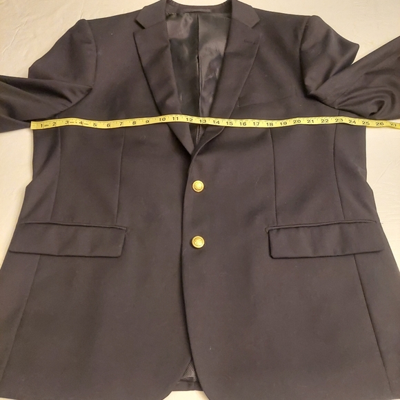 Giorgio Fiorelli Navy Blue Super Fine Sports Coat 2 Button Jacket Size 46 R - Picture 11 of 14